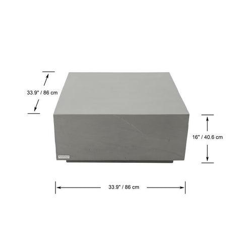 Elementi - Colorado Concrete Outdoor Square Coffee Table - Medium