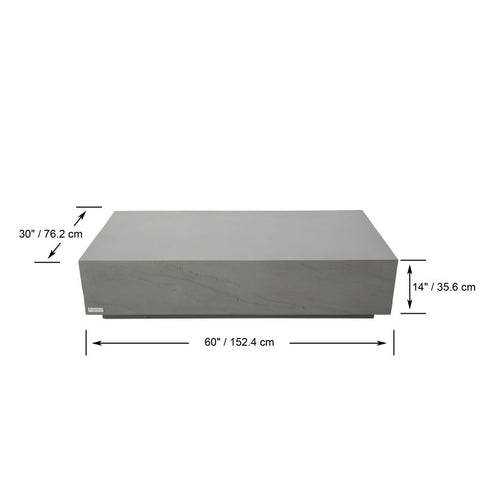 Elementi - Colorado Concrete Outdoor Rectangle Coffee Table