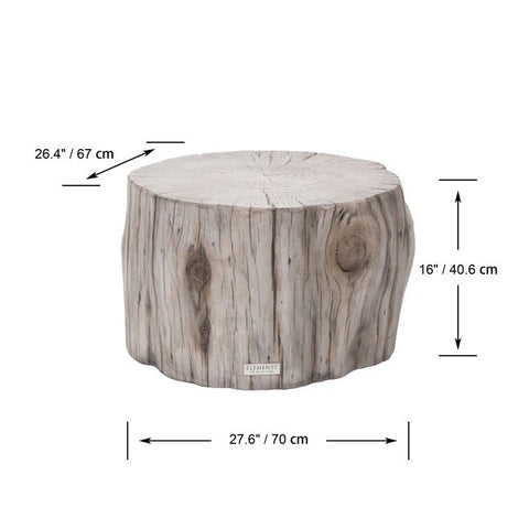 Elementi - Daintree 28" Stump Concrete Coffee Table Medium