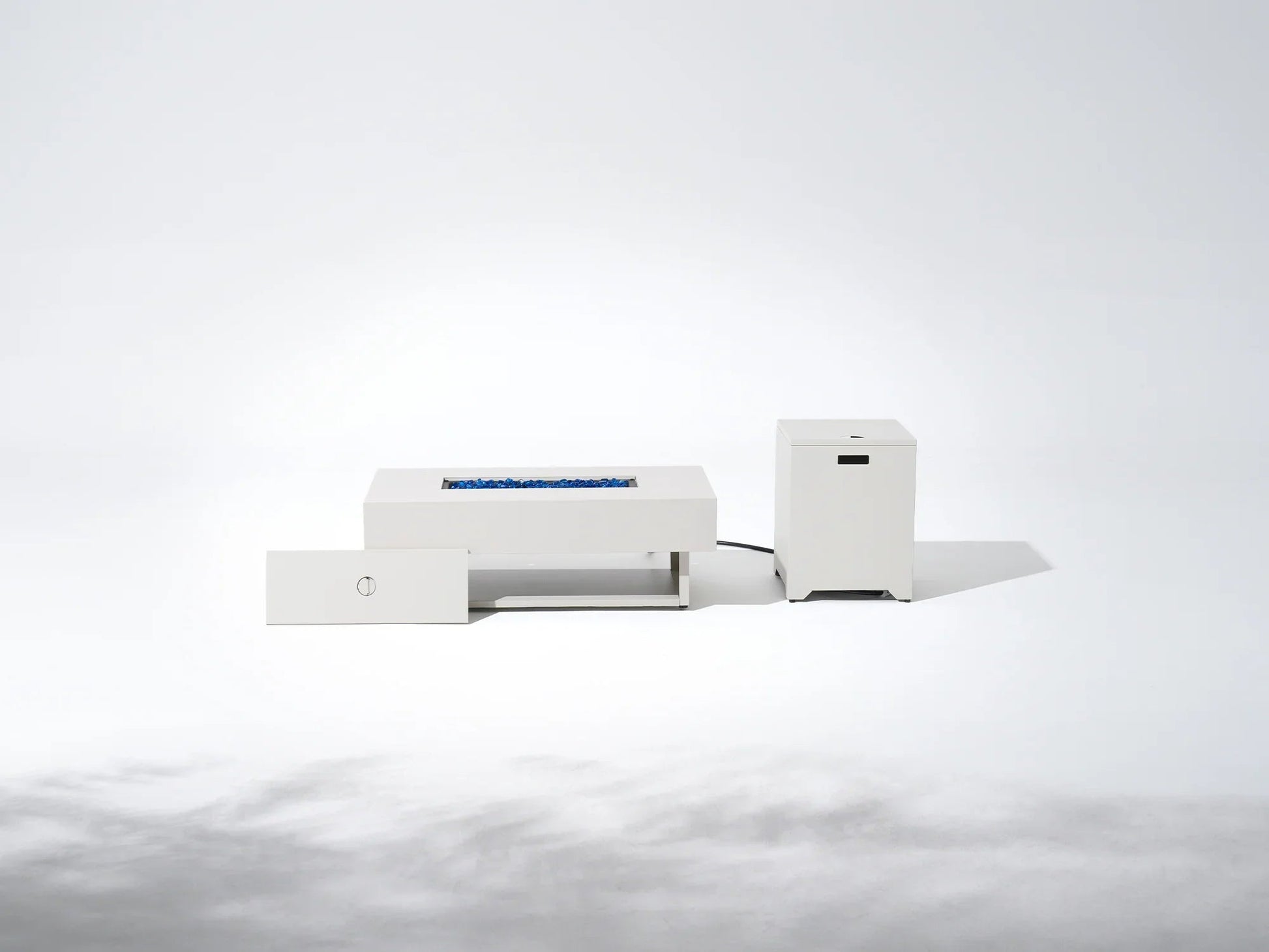 White fire pit table#color_light beige