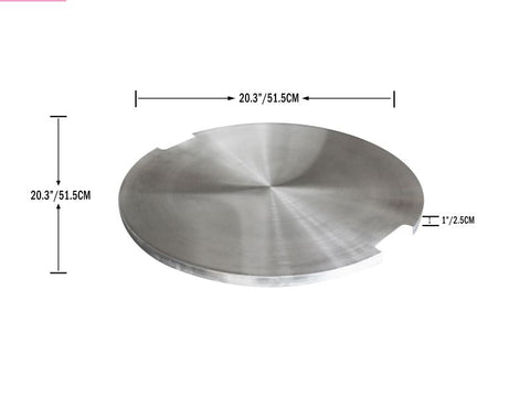 Elementi Round Fire Table Stainless Steel Lid