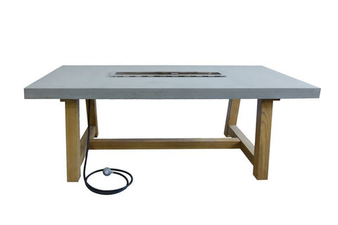Elementi Sonoma Rectangle Fire Dining Table