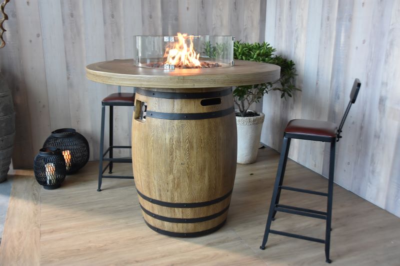 Elementi Lafite Barrel Bar Fire Table