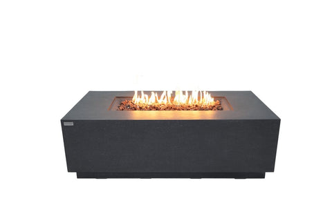 Elementi - Andes 66" Rectangular Concrete Gas Fire Table W/ Hidden Tank