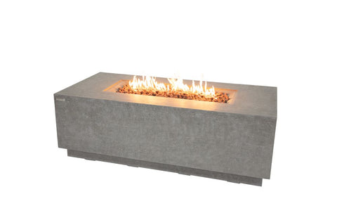 Elementi - Andes 66" Rectangular Concrete Gas Fire Table W/ Hidden Tank