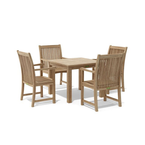 Anderson Teak Bahama Chicago 5 Pc Bistro Set - Square Table