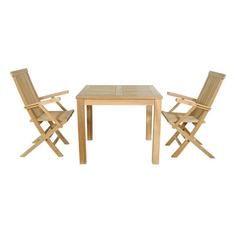 Anderson Teak Bahama Classic 3 Pc Bistro Set - Square Table