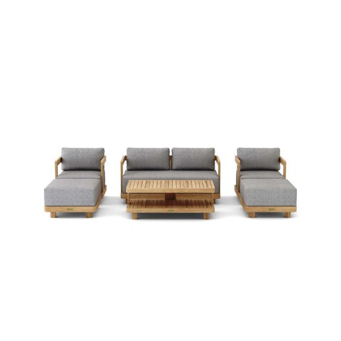 Anderson Teak Granada 6pc Deep Seating Set w/ 2 Ottomans