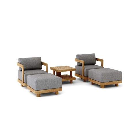 Anderson Teak Granada 5pc Deep Seating Set w/ 2 Ottomans