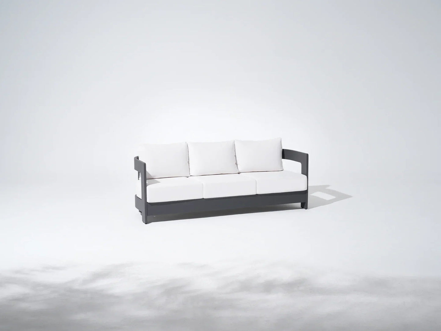 Aluminum Outdoor Sofa Set with Fire Pit and Swivel Chairs