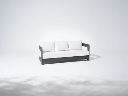 Aluminum Outdoor Sofa Set with Fire Pit and Swivel Chairs