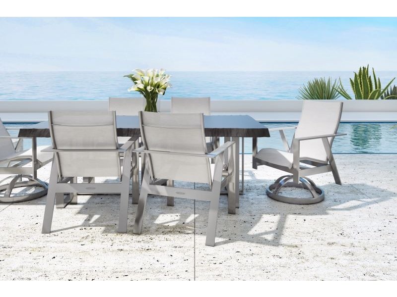 Castelle Trento Sling Dining Set 84" Table