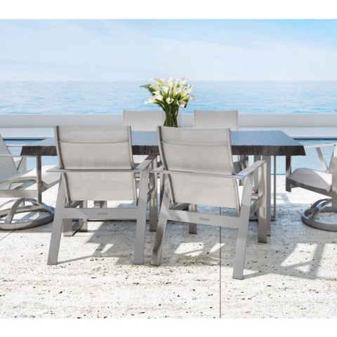 Castelle Trento Sling Dining Set 84" Table