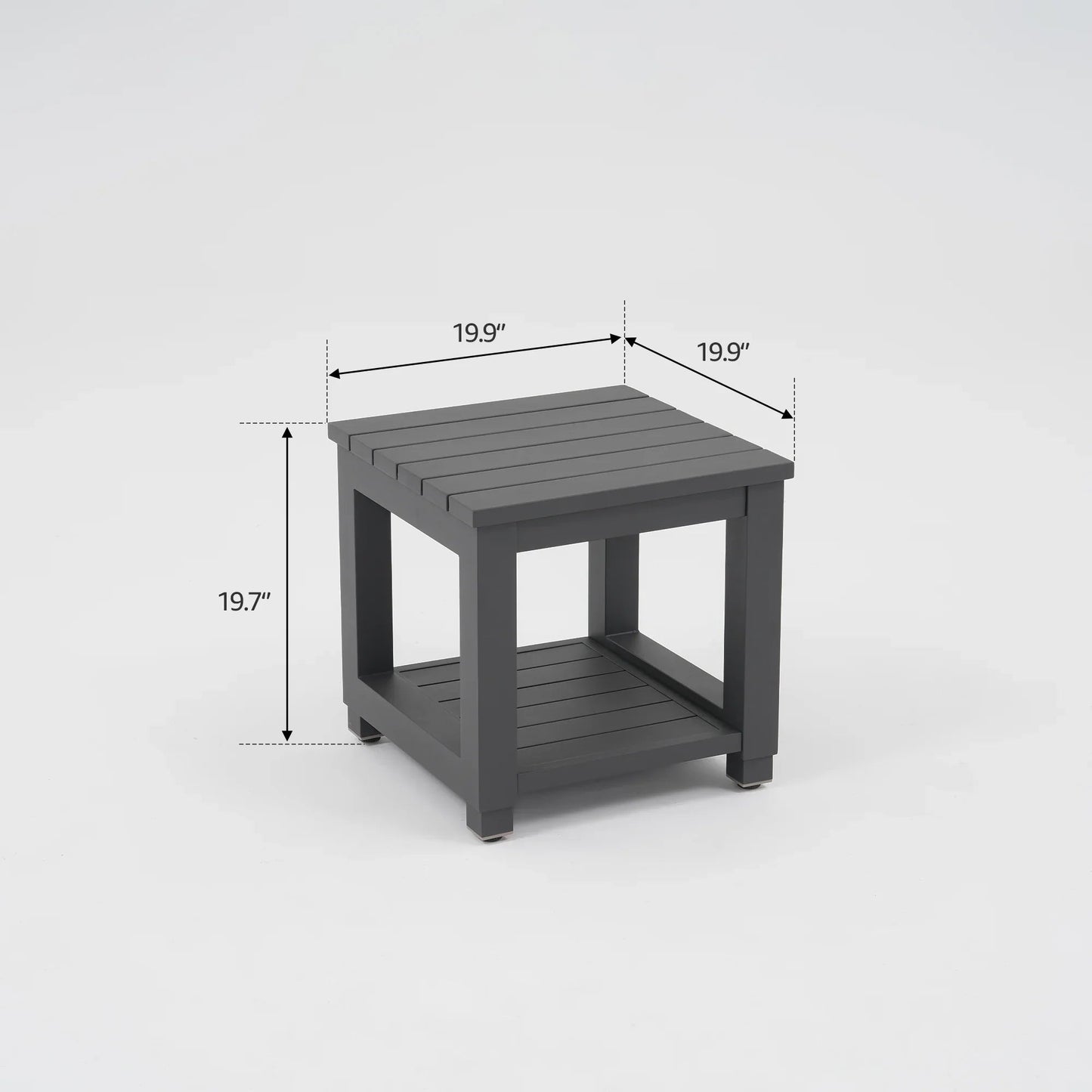 Aluminum Outdoor Swivel Chairs with Side Table Set