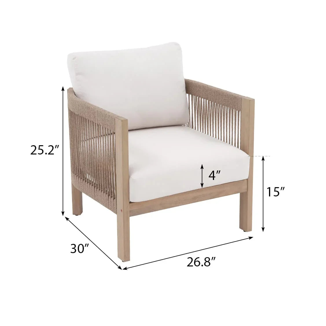 Wooden outdoor furniture set with fire pit table